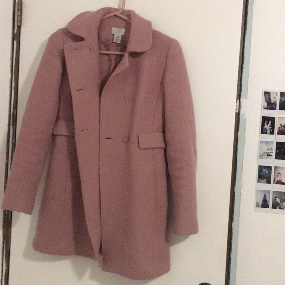 Ann Taylor loft pink wool jacket